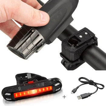 1 Sæt Bageste Cykel/Forlygte 3 Modes Regntæt USB-Genopladelige LED-MTB Lampe Lys Holdbar Ultralet Cykel Lys Lommelygte