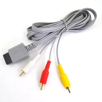 100 stk 1,8 m-Komponent kabel-Audio-Video AV Komposit 3 RCA-Kabel 480p video output til Wii konsollen