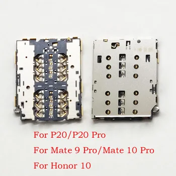 10stk/masse Sim-kort læser slot skuffe modul holder stik Til Huawei Honor 10/P20/P20 Pro/Mate 9 Pro/Mate 10 Pro