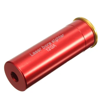 12 GA Kalibrator Måle Boring Sighter Boresighter Red Observation Syn Boresight Red Kobber Leveler Med Batterier