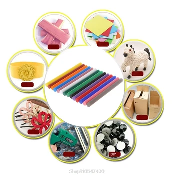 14pcs Hot Melt Lim Stick Mix Farve 7mm Viskositet For DIY Håndværk Toy Reparation Værktøjer D11 20 Dropship