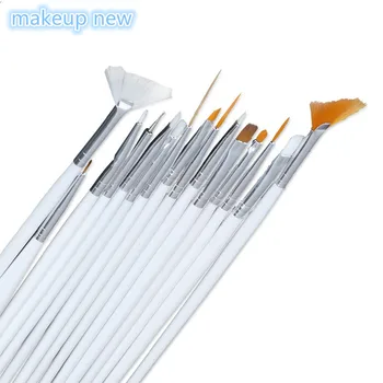 15pcs/ nail art pen manicure værktøjer finger søm farve, tegning børste Negle Børste makeup børster til værktøj sæt makeup børste