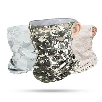 1Pc Camouflage Mønster Vandring Tørklæder Polyester Vindtæt halsvarmer Ansigt Maske Tørklæder og Anti UV-Taktiske Camouflage Bandana