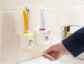 1PC Kreative Automatisk Dovne Tandpasta Dispenser Plastik Tand Pasta Squeezer Ud Holder Til Badeværelse Hylde NP-001