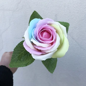25pcs/max Farverig Sæbe Steg Dekorative Blomster Sæbe Blomst Kronblad Bryllup Favoriserer Valentine ' s Day Gave Rainbow Rose Buket