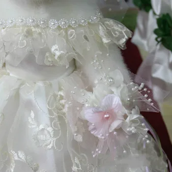 2pc Kreative Heldig Bamse Par til Julegave Sød Hvid Uniform Kjole Bryllup Bære dukke dekoration børn plys legetøj