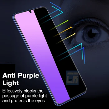 2stk Anti Blåt Lys, Hærdet Glas for Xiaomi 10t 9t Poco X3 nfc M2 F2 Pro Beskyttende Film til Redmi Bemærk 9s 8 7 5 Pro 4X Glas