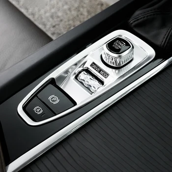 2stk Bil Elektronisk Håndbremse startlåsen, Interiør Dekorativ Ramme for Volvo S90 XC90 XC60 S60