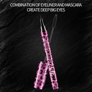 2stk Mascara Sæt Eye Pencil Lange iført Kosmetiske 3D Fiber Øjenvipper Forlængelse Tyk Curling Vandtæt