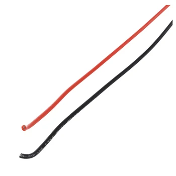 2x 18 Gauge AWG Silikone Gummi-Wire Kabel-Rød Sort Fleksibel