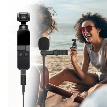 3,5 mm Audio SUB-Adapter Video Optage knaphulsmikrofon for Telefonen Android for Osmo Lomme Videokamera Optager