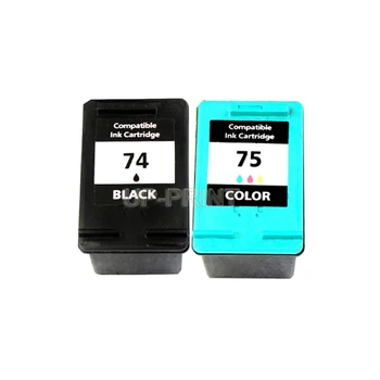 3 BLÆKPATRON 2stk sort 1pc farve kompatibel for HP74 75 for C4280 C4285 C4385 C4480 C4580 C5250 C5280 C5500 D5360