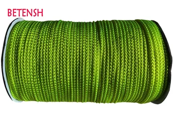 3 mm, Neon Grøn Rattail Satin Flettet Nylon Snor-130m/Roll Smykker at Finde Macrame Reb Armbånd Streng Ledninger Tilbehør