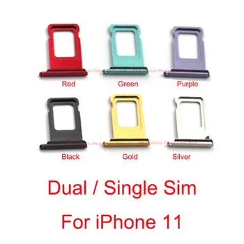 30 STK Nye Mobiltelefon Dobbelt / Enkelt Sim-Kortet Magasin Holder Læseren Socket Slot Til iPhone 11 iPhone11 Sim-Skuffe-Kort Holder