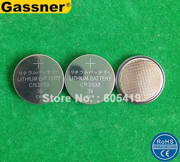 3000pcs/Masse CR2032-T14 3V Lithium Coin cell med 2 pins, vandret montering gennem hullet for PCB