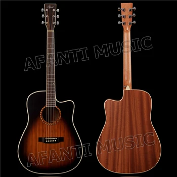 41 tommer Akustisk/ Fast Paulownia top / Sapele ryg og sider/ AFANTI Akustisk guitar (AFA-907)