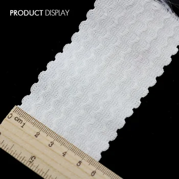 58 mm Hvid Elastisk Polyester-Flettet Bælte Bånd Bånd Trim Forskønnelse Applique Trimning Syning Forsyninger Materiale 20yd/T976