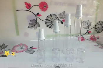 5ML10ML12ML 15 ML Transparent Airless Flaske med Spray Flaske, Kosmetiske Essensen Emballage Flaske Med Hvidt Hoved , 50 Stykker/Masse