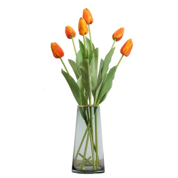 5PCS Kunstige Buket Falske Blomst Brudebuket Dekorere Blomster Rigtige Touch Blomster Latex Tulipaner Skønhed Blomst