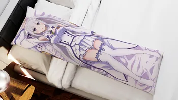 Anime Dakimakura Emilia Re:Nul Rem Ram2Way 160cm x 50cm Sexet Japansk Manga Krop Knus pudebetræk Waifu Gave til OTAKU