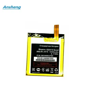 Ansheng Høj Kvalitet 1650Mah BL3810 batteri til Fly IQ4415 Quad IQ4415 IQ 4415 BL 3810 Mobiltelefon