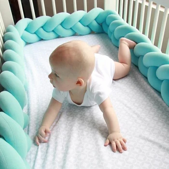Baby rolig søvn fyldt barneseng-madras hånd knude pude fyldt med blød plys lang knude pude pude