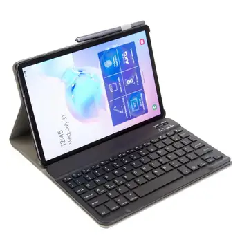 Baggrundsbelyst Trådløst Tastatur til Samsung Galaxy Tab S7 Plus 2020 T970 T975 Tablet Cover PU Læder Stå Tilfældet med Blyant Indehaveren