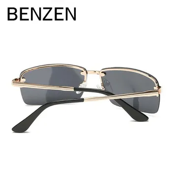 BENZEN Uindfattede Solbriller til Mænd Brand Designer Vintage Polariserede solbriller Mandlige Kørsel Briller Nuancer Sort Med Sagen 9195