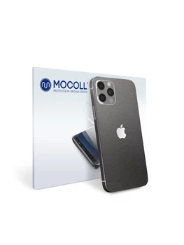 Beskyttende film mocoll til bagsiden Apple iPhone 12 Pro metallisk sort
