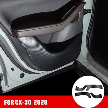Bil Carbon Fiber Døren Anti-Kick Pad Side kantbeskyttelse Måtte Dække for Mazda CX-30 2019 2020