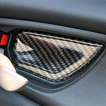 Bil Carbon Fiber Døren Håndled Trim Indvendige dørhåndtag Dekoration Dækning for Honda Civic 10-Gen 2020 2019 2018 2017 2016