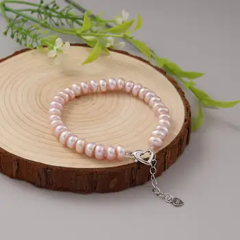 Coeufuedy Naturlige Ferskvands Perle Armbånd til Kvinder Bryllup Mode charme Armbånd Fine Smykker