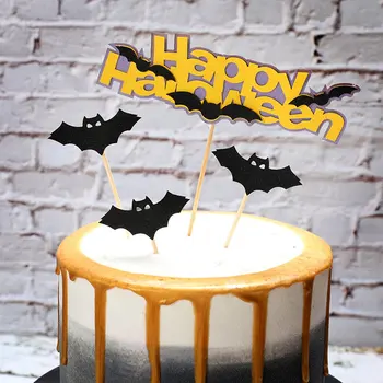 DIY Cupcake Bagning Dekoration Halloween Dekoration Dessert Heks Ghost House Castle Græskar Spider Bat festartikler