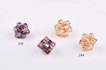 Diy smykker tilbehør Korea glas krystal uregelmæssig firkantet øreringe eardrop øre smykker vedhæng