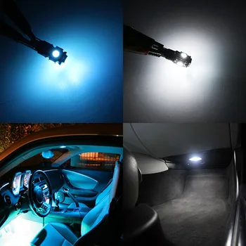 Edislight 10stk Hvid, Ice Blue Canbus LED-Lampe Bil Pærer Interior Package Kit Til 2010-2017 GMC Terræn Kort Dome Plade Lys
