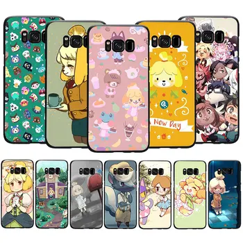 EWAU Animal Crossing Silikone phone case for Samsung S6 S7 Kant S8 S9 S10 Note 8 9 10 plus S10e M10-M20 M30 M40