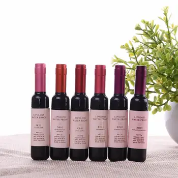 Farvet Mat Makeup, Lip Gloss rødvin Flaske Nuance Liquid Lipstick Let At Bære Non-stick Lipgloss Kosmetik