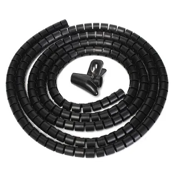 For PC TV-1m 8/10/25mm Kabel-Banding Væven Opbevaring Arrangør Spiral Wrap Pæn Ledning Ledning