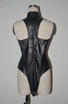 GAMPORL Plus Size Kvinder Undertøj Sexet Erotisk Tøj Bdsm Trældom Patent Læder-Heldragt, Natklub Kostume til sex DDLG Outfit