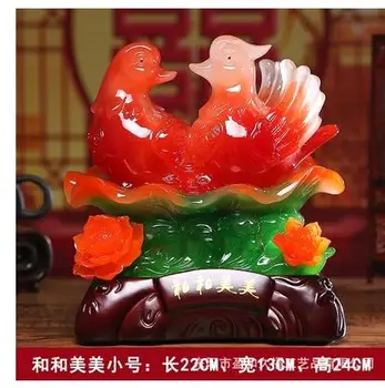 Happy holidays til at sende venner hjem kreative åbning af gaver wedding gaver og smukke yuanyang swan Statue Skulptur