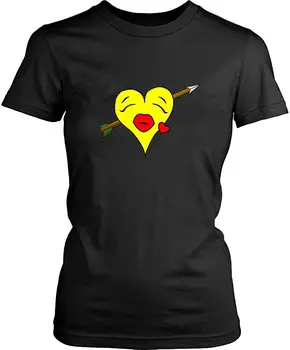 Happy Valentine ' s Day Hjertet Pil T-Shirt Nye Ankomster Harajuku Tee Sommeren 2020 Ren Bomuld Åndbar kortærmet Tshirt