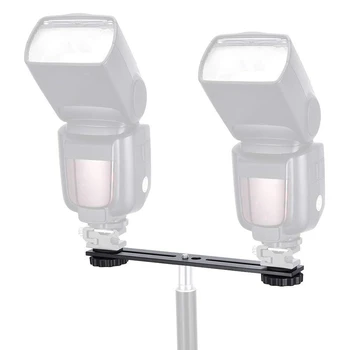 Hot 8 tommer Dual Flash Kamera Stativ Mount Beslag med 1/4 Skrue for Stereoskopisk 3D Fotografering DSLR-Kamera Tilbehør