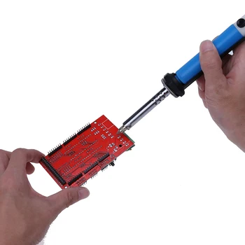 Håndholdt El-Tin Suge Sucker Pen Desoldering Pumpe Lodning Af Med Nozzle-Cleaner og Udskiftelig Dyse EU Stik