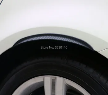Høj Styrke 40cm Hjul Øjenbryn Bue Dekoration Strip Carbon Fiber Bildæk Øjenbryn til Runde Gummi Auto Beskyttende klistermærker