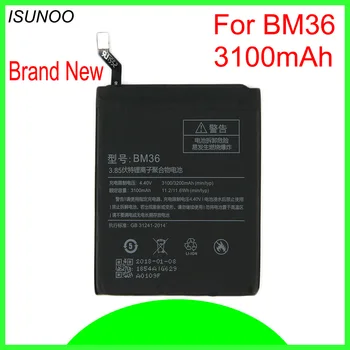 ISUNOO 5pcs/masse 3.85 V 3100mAh BM36 Mobiltelefon Batteri Til Xiaomi 5S Udskiftning af Batteri