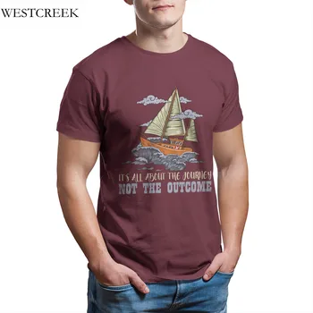Kortærmet T-shirt, Det er alle om rejsen, der ikke er resultatet T-Shirt, Bomuld Engros Tøj Sjove Retro Top kvalitet 35498