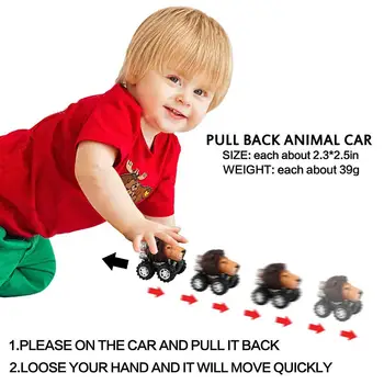 LeadingStar Søde Dyr Form Model Mini Trække Sig Tilbage Til Bilen Toy Tidlig Pædagogisk Legetøj Perfekte Gave