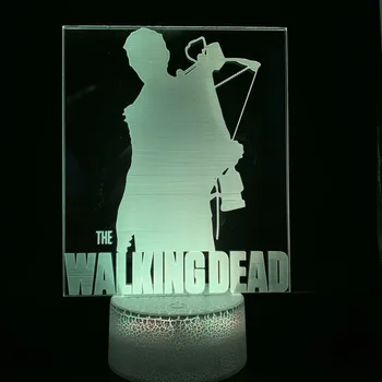 Led Nat Lys Filmen The Walking Dead Nightlight Hjem luminaria Lyse Base Fødselsdag Gave til Baby Soveværelse Indretning 3d-Lampe