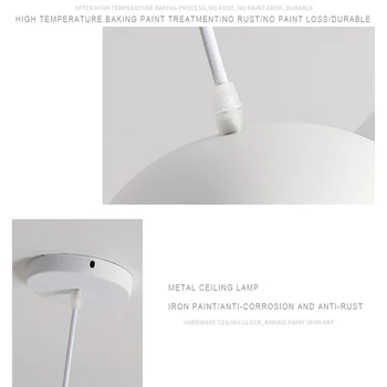 LED Pendel Strå hat form Harpiks Hængende Lampe Loft Belysning Inventar Til Køkken Restaurant Soveværelse Lys E27