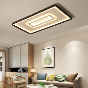 Loft lysekrone i loftet monteret belysning moderne kvadrat rektangel Loft Lampe Inventar hjem dekoration